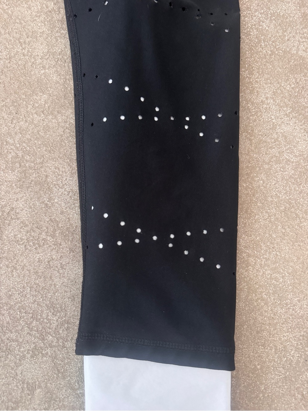 RBX High Rise Laser Cut Geometric Capri Leggings Black Large - Picture 3 of 11